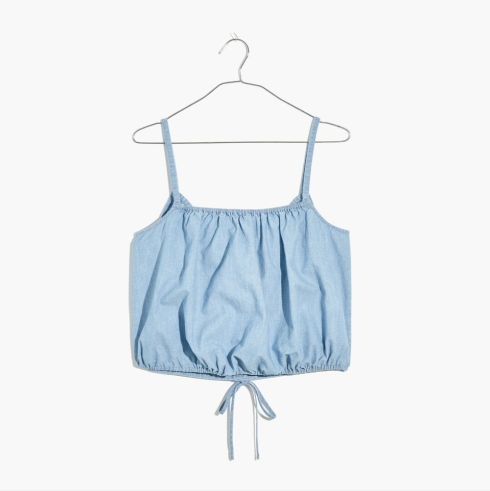 NWT Madewell Chambray Meriden Top Sz  Small - Picture 4 of 8